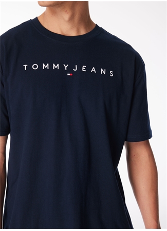 Tommy Jeans Düz Lacivert Erkek T-Shirt DM0DM17993C1G_3