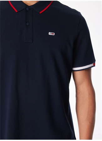 Tommy Jeans Düz Lacivert Erkek Polo T-Shirt DM0DM12963C1G_3