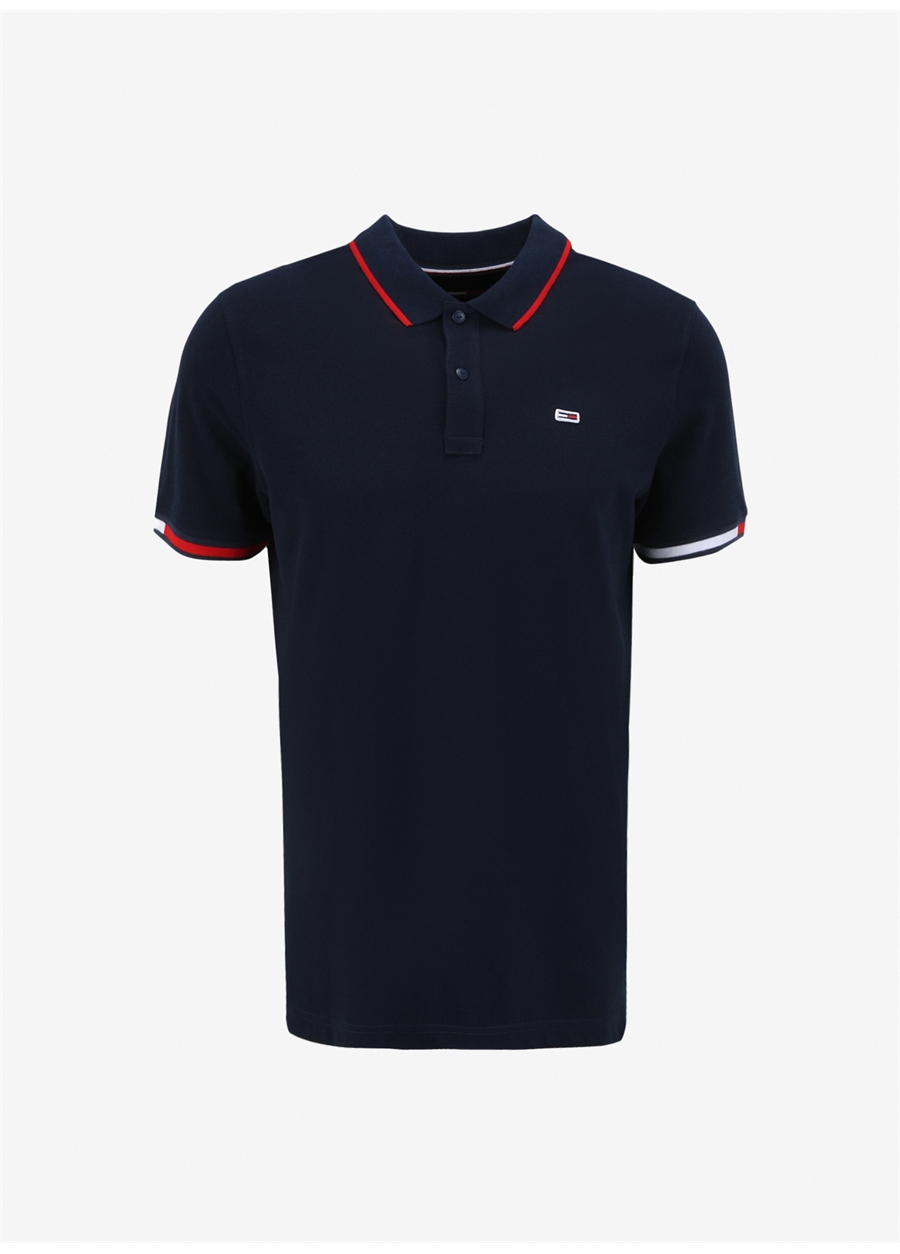 Tommy Jeans Düz Lacivert Erkek Polo T-Shirt DM0DM12963C1G_5