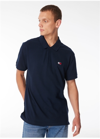 Tommy Jeans Düz Lacivert Erkek Polo T-Shirt DM0DM18314C1G_0