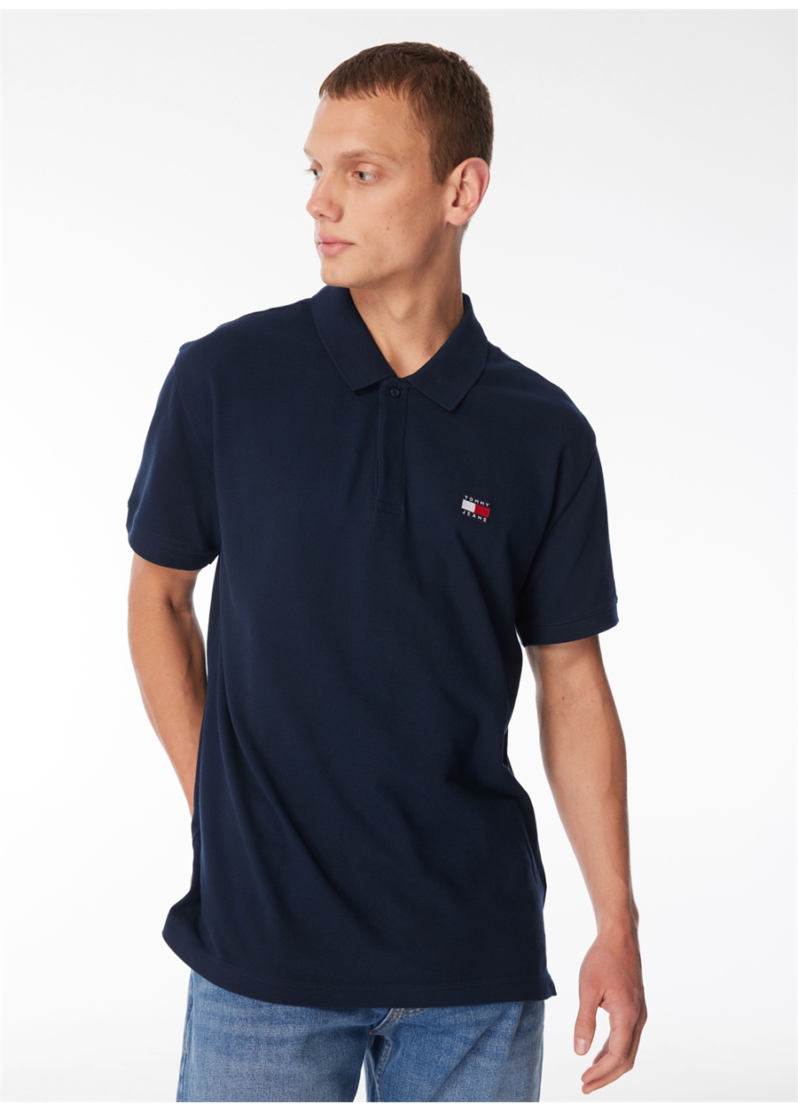 Tommy Jeans Düz Lacivert Erkek Polo T-Shirt DM0DM18314C1G_0