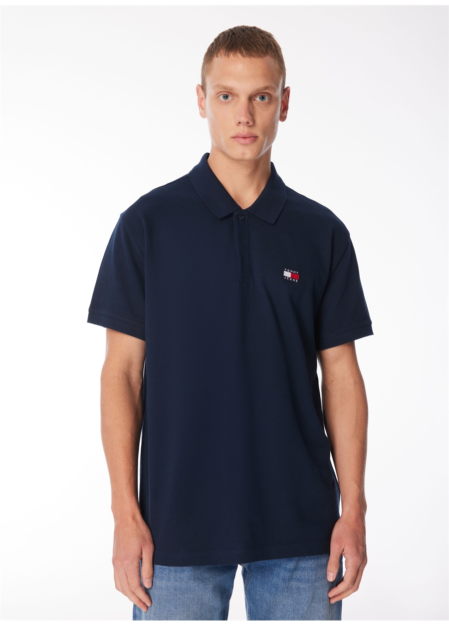 Tommy Jeans Düz Lacivert Erkek Polo T-Shirt DM0DM18314C1G_2