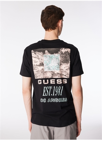 Guess Bisiklet Yaka Baskılı Siyah Erkek T-Shirt M4GI30I3Z14JBLK_SS CN BACK BOX LOGO_4