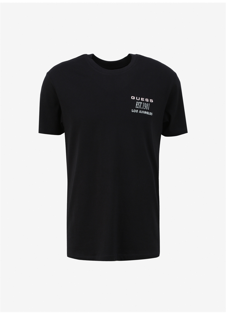 Guess Bisiklet Yaka Baskılı Siyah Erkek T-Shirt M4GI30I3Z14JBLK_SS CN BACK BOX LOGO_5