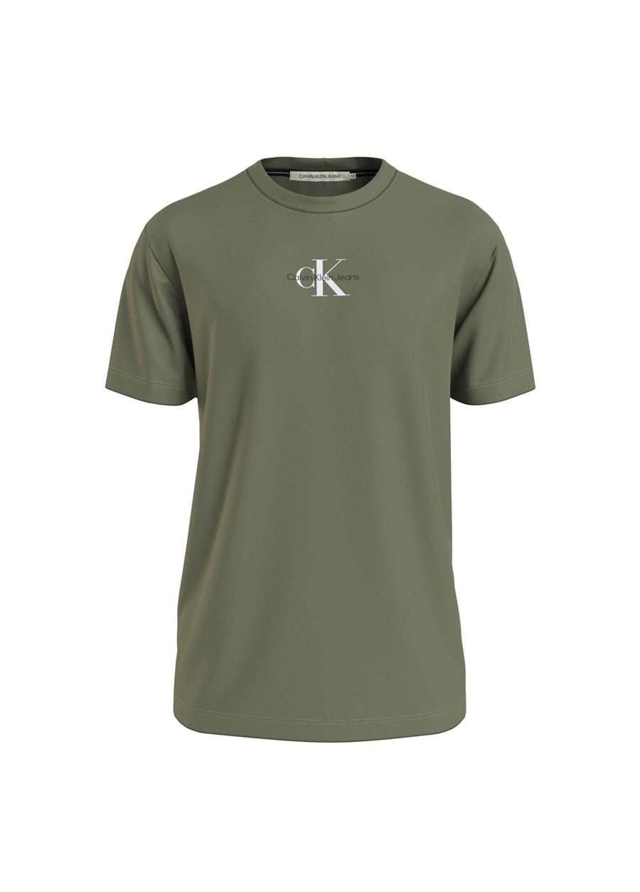 Calvin Klein Jeans Düz Koyu Yeşil Erkek T-Shirt J30J323483LDY