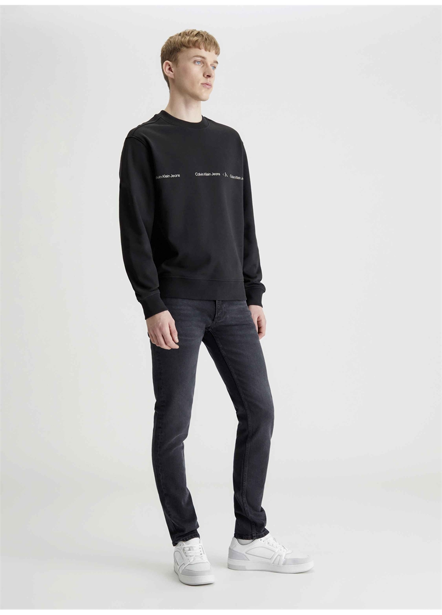 Calvin Klein Jeans Siyah Erkek Sweatshırt J30J324624BEH