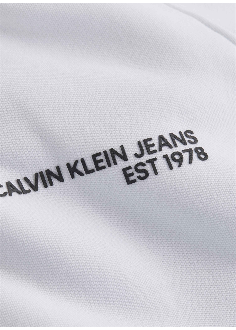 Calvin Klein Jeans Beyaz Erkek Sweatshırt J30J324625YAF_1