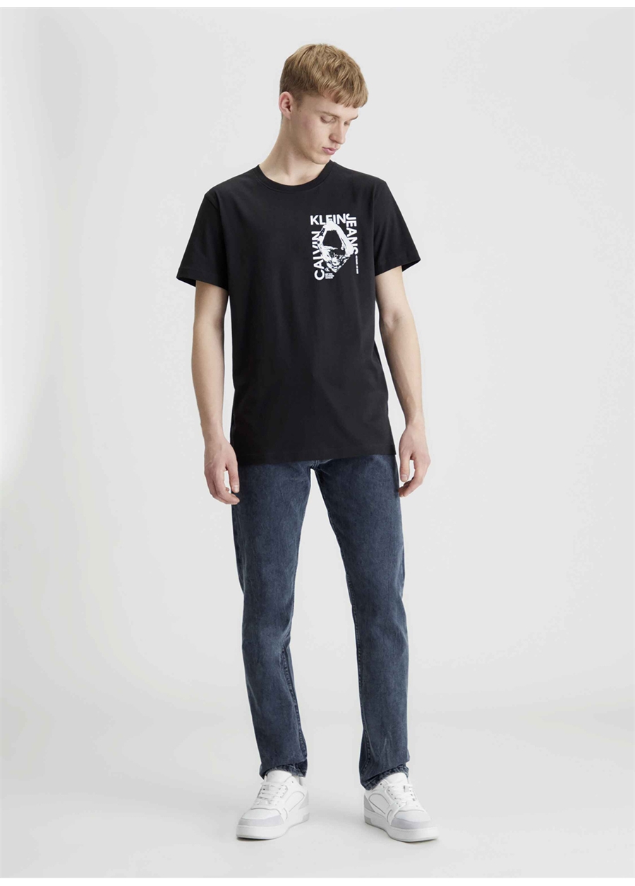 Calvin Klein Jeans Baskılı Siyah Erkek T-Shirt J30J324640BEH
