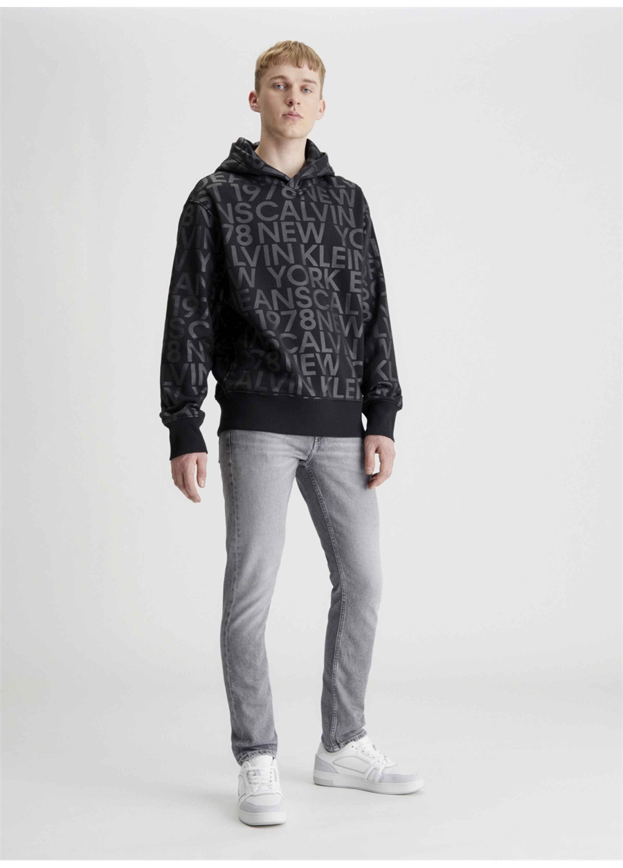 Calvin Klein Jeans Kapüşon Yaka Siyah Erkek Sweatshırt J30J3246340GL