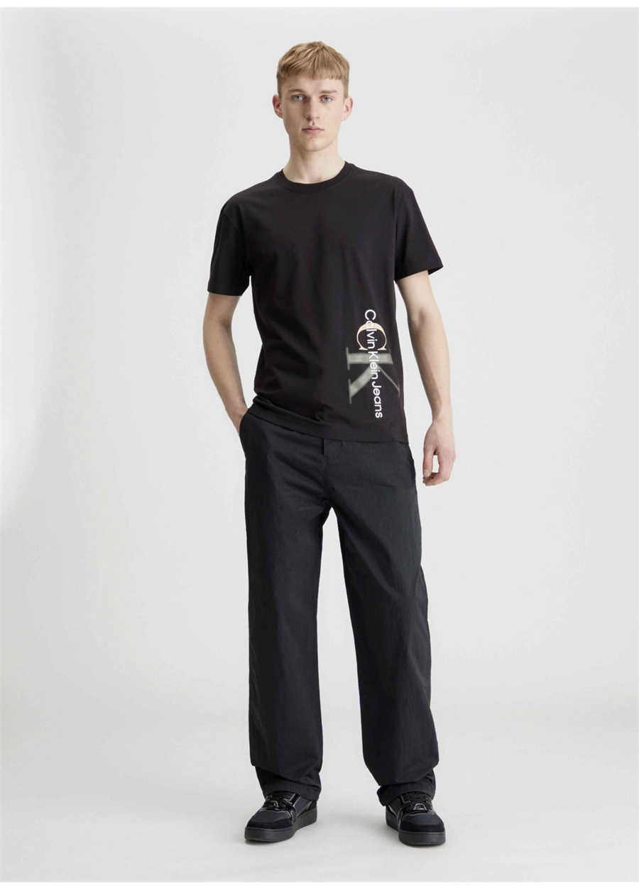 Calvin Klein Jeans Baskılı Siyah Erkek T-Shirt J30J324783BEH