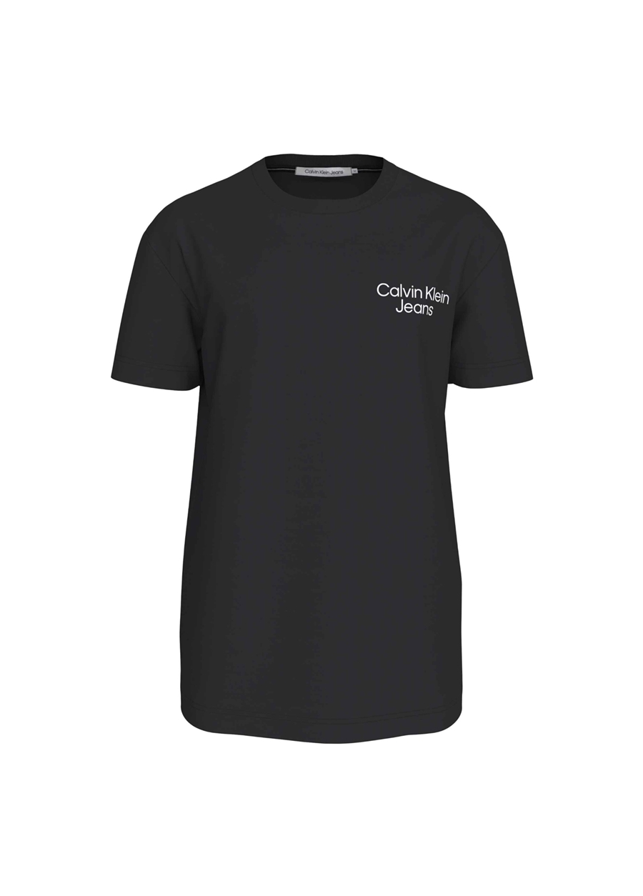 Calvin Klein Jeans Düz Siyah Erkek T-Shirt J30J325186BEH
