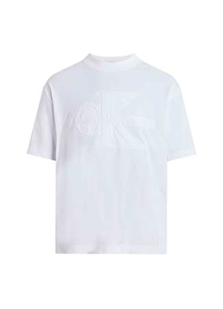 Calvin Klein Jeans Baskılı Beyaz Erkek T-Shirt J30J325210YAF