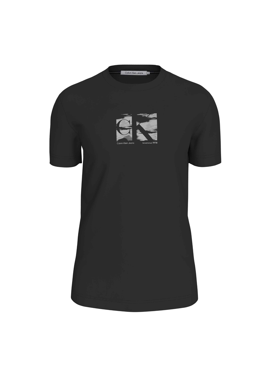 Calvin Klein Jeans Baskılı Siyah Erkek T-Shirt J30J325204BEH