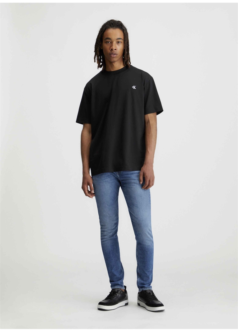 Calvin Klein Jeans Düz Siyah Erkek T-Shirt J30J325699BEH