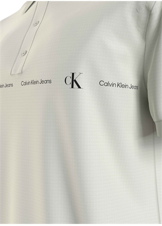 Calvin Klein Jeans Düz Beyaz Erkek Polo T-Shirt J30J325432CGA_2