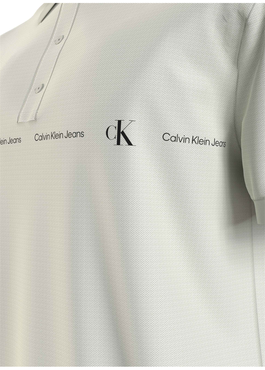 Calvin Klein Jeans Düz Beyaz Erkek Polo T-Shirt J30J325432CGA_2