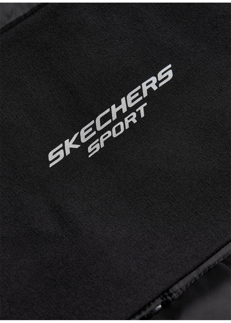 Skechers Siyah Erkek Dik Yaka Regular Fit Yelek S241154-001 Outerwear M Padded Ligh_10