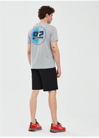 Skechers S241054-036 Graphic Gri Melanj Bisiklet Yaka Regular Fit Erkek T-Shirt_5