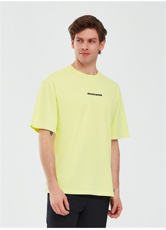 Skechers Açık Yeşil Erkek Bisiklet Yaka Oversized T-Shirt S232404-299 Graphic T-Shirt M Short_2