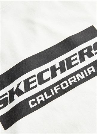 Skechers Kırık Beyaz Erkek Bisiklet Yaka Regular Fit T-Shirt S241056-102 Graphic_8