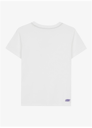 Skechers Beyaz Kadın Bisiklet Yaka Regular Fit T-Shirt S241006-102 Essential W_1