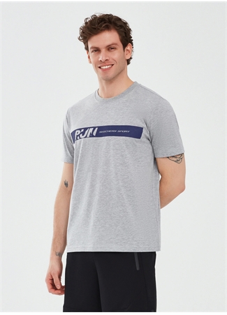 Skechers Gri Melanj Erkek Bisiklet Yaka Regular Fit T-Shirt S241009-036 Graphic_2