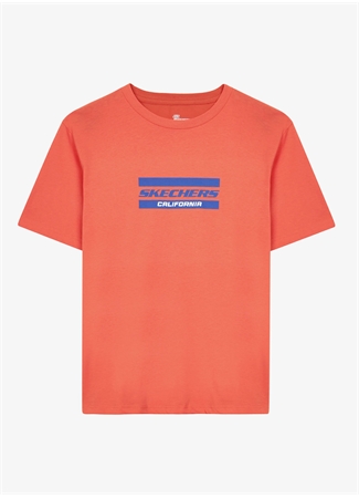 Skechers Kırmızı Erkek Bisiklet Yaka Regular Fit T-Shirt S241056-600 Graphic