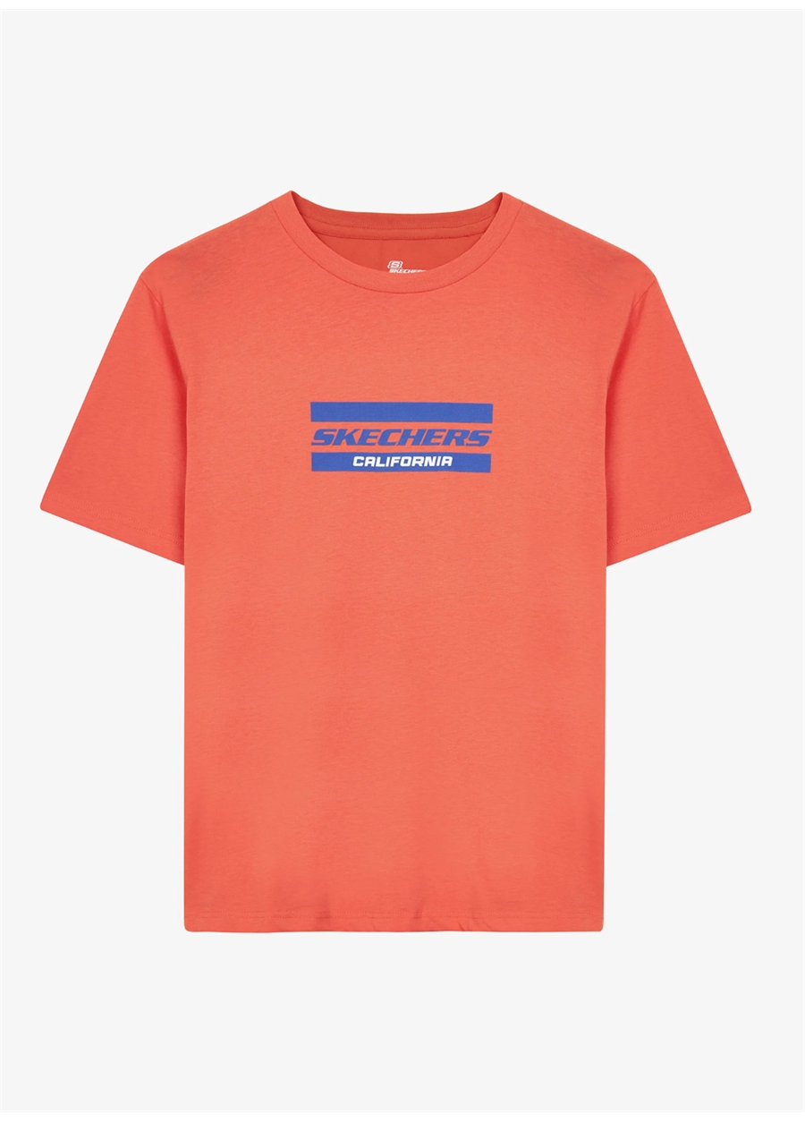 Skechers Kırmızı Erkek Bisiklet Yaka Regular Fit T-Shirt S241056-600 Graphic_0