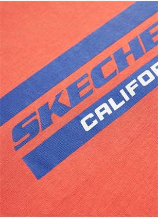 Skechers Kırmızı Erkek Bisiklet Yaka Regular Fit T-Shirt S241056-600 Graphic_3