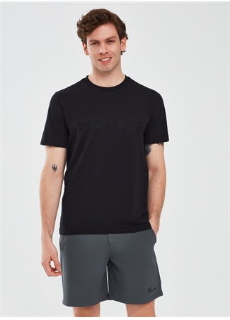 Skechers Siyah Erkek Bisiklet Yaka Regular Fit T-Shirt S241065-001_0