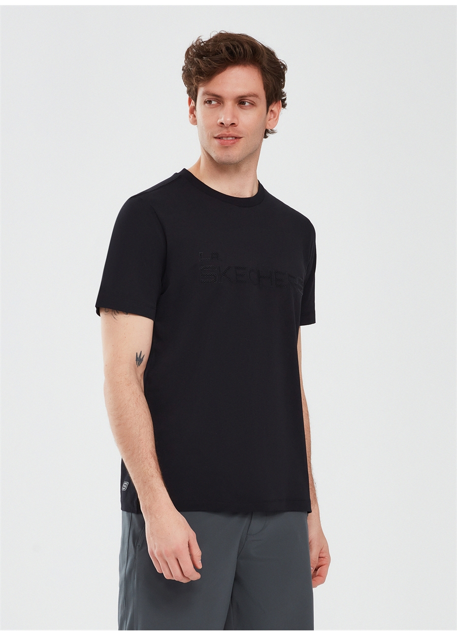 Skechers Siyah Erkek Bisiklet Yaka Regular Fit T-Shirt S241065-001_1