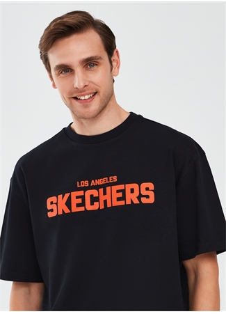 Skechers Siyah Erkek Bisiklet Yaka Oversized T-Shirt S241070-001_2