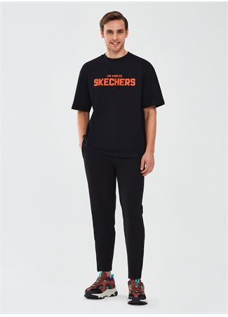 Skechers Siyah Erkek Bisiklet Yaka Oversized T-Shirt S241070-001_3