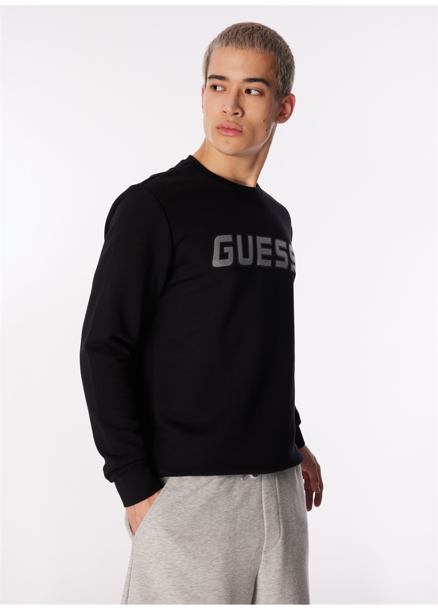 Guess Siyah Bisiklet Yaka Sweatshirt Z4RQ13KBK32JBLK-LUGH CN SWEATSHIRT_2