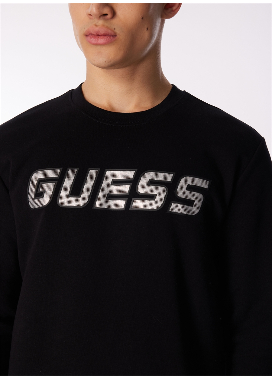 Guess Siyah Bisiklet Yaka Sweatshirt Z4RQ13KBK32JBLK-LUGH CN SWEATSHIRT_3