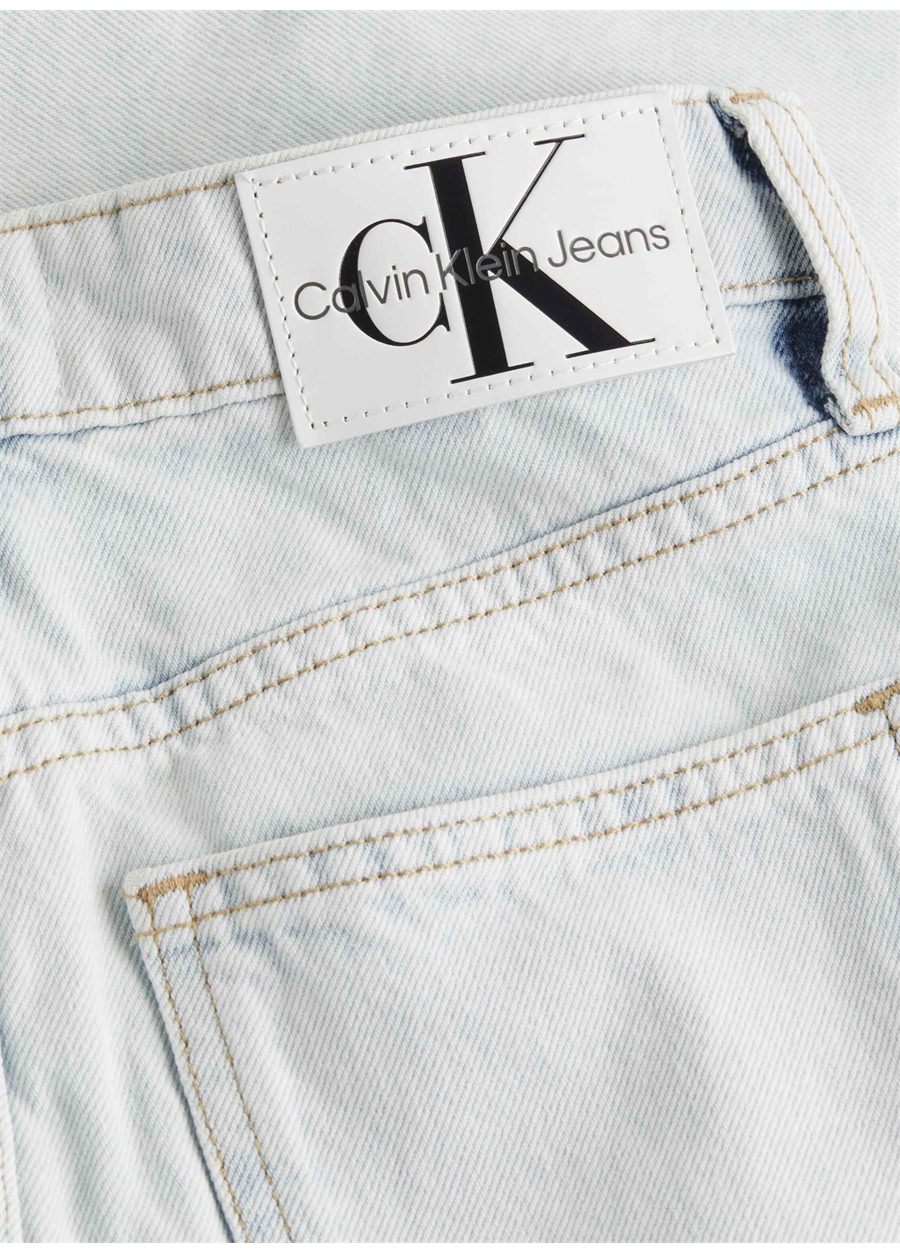 Calvin Klein Jeans Normal Bel Açık Mavi Kadın Denim Etek J20J2224891AA_1