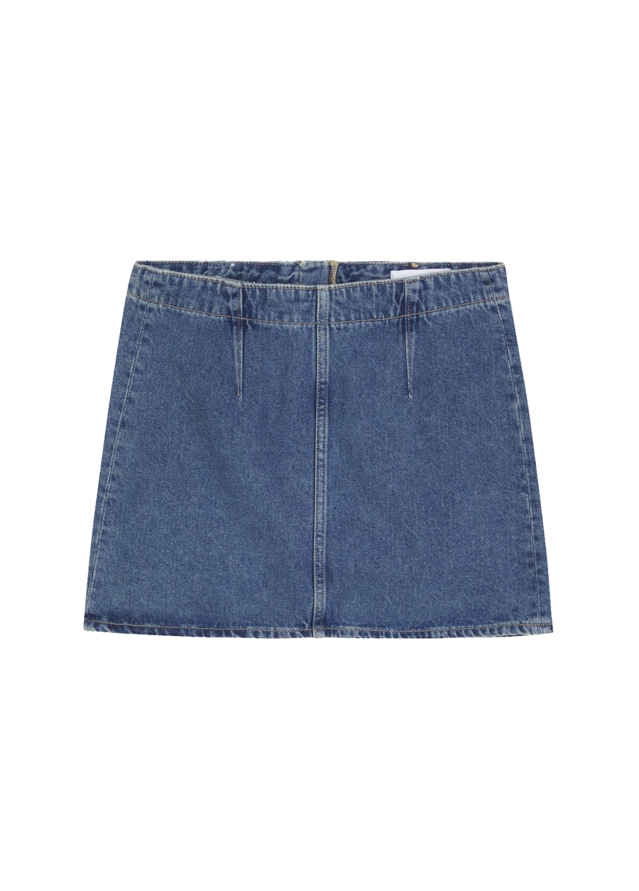 Calvin Klein Jeans Normal Bel İndigo Kadın Denim Etek J20J2224821A4