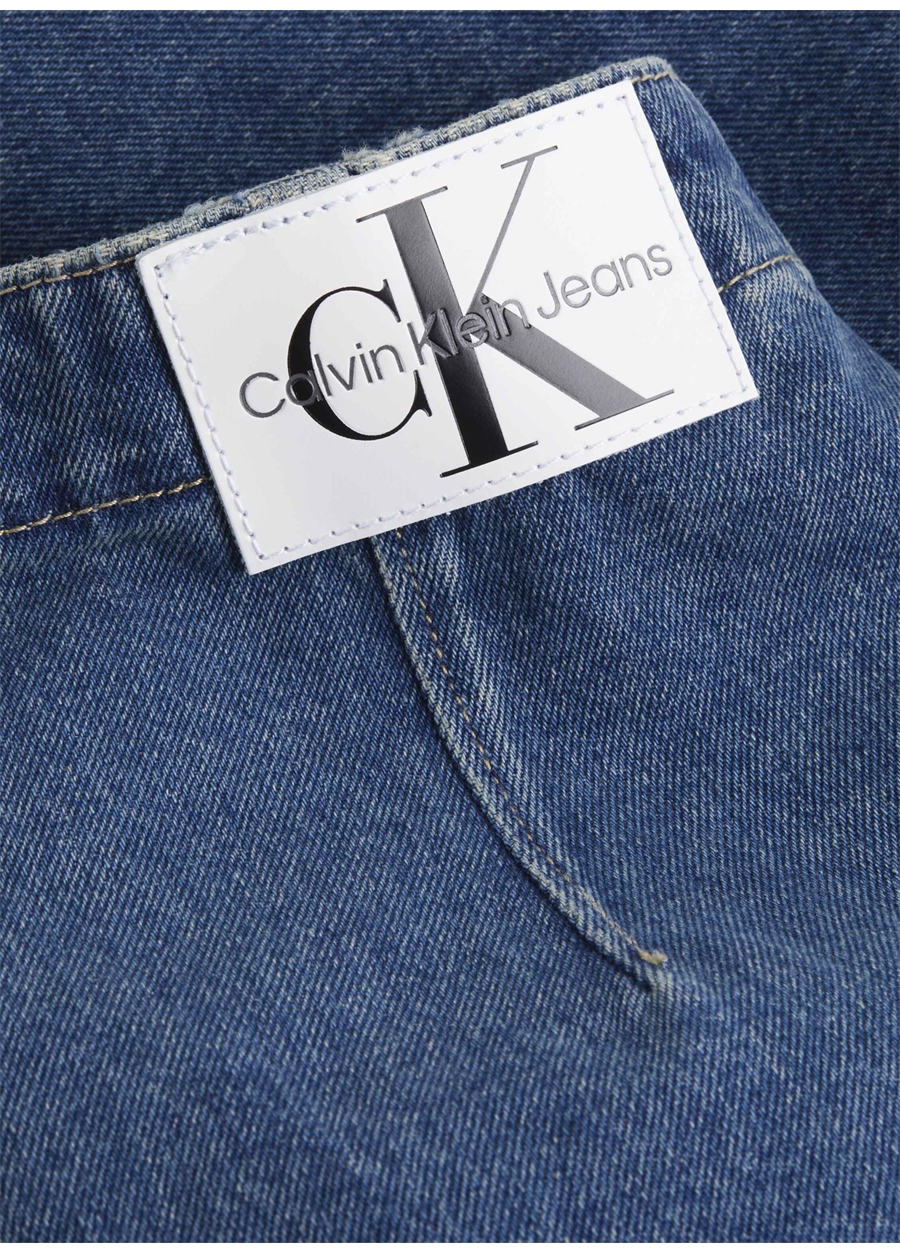 Calvin Klein Jeans Normal Bel İndigo Kadın Denim Etek J20J2224821A4_1