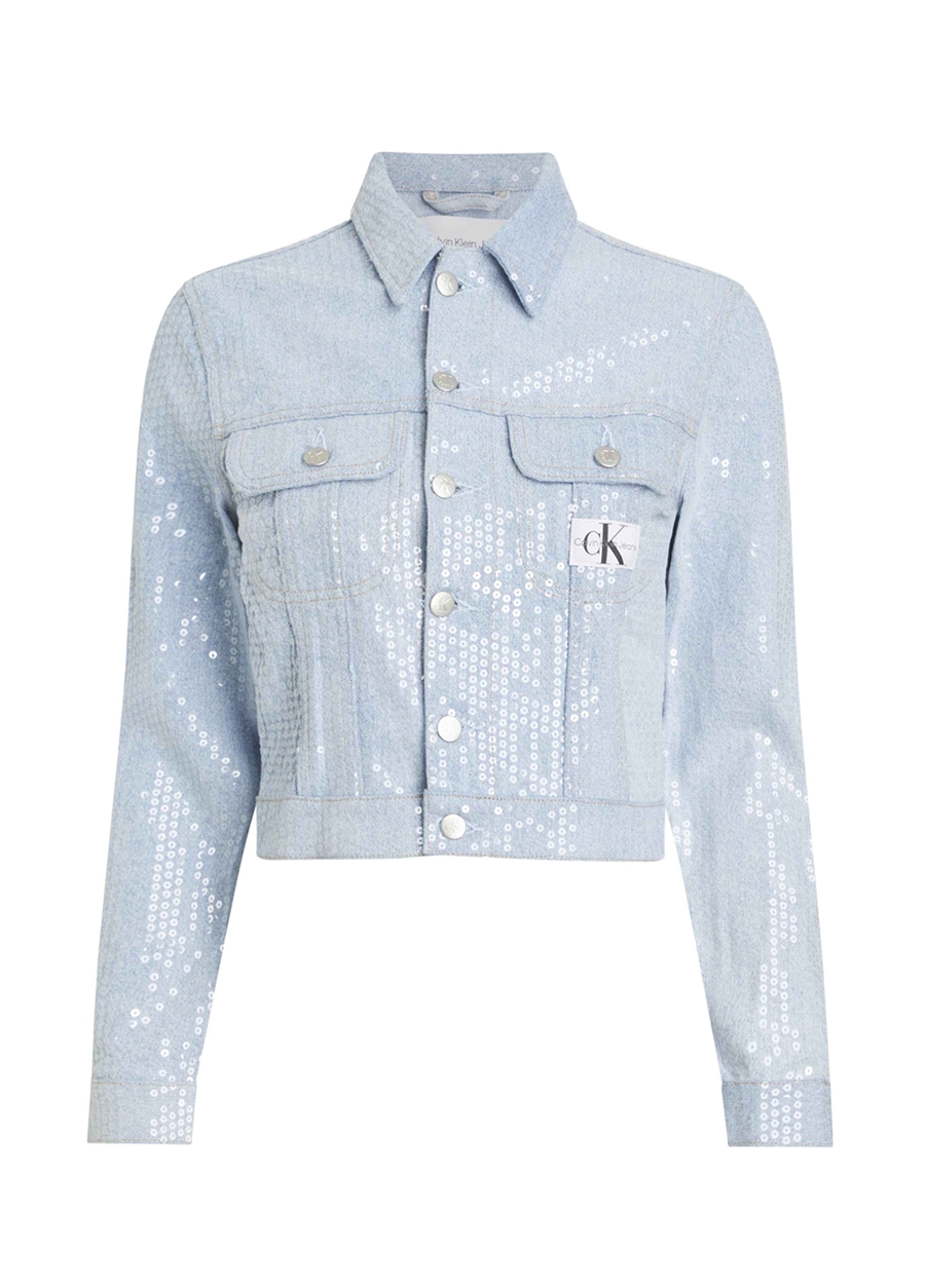 Calvin Klein Jeans Açık Mavi Kadın Denim Ceket J20J2228721AA