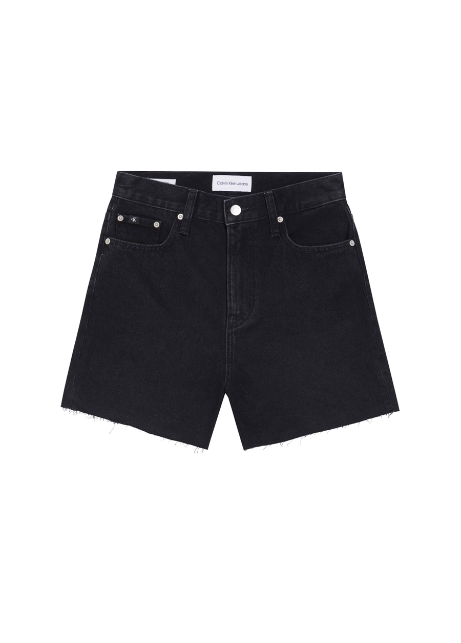 Calvin Klein Jeans Yüksek Bel Normal Siyah Kadın Denim Şort J20J2228121BY