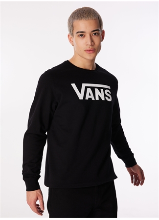 Vans Siyah Erkek Yuvarlak Yaka Sweatshirt VN0A7Y3UBLK1 Classic Vans Crew-B_2