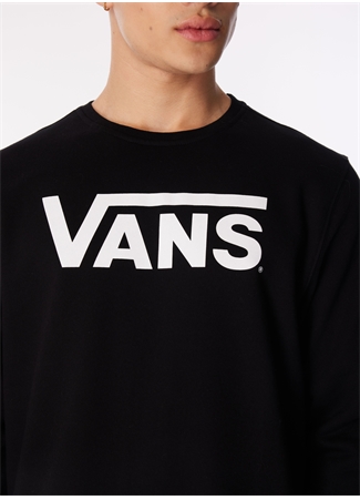 Vans Siyah Erkek Yuvarlak Yaka Sweatshirt VN0A7Y3UBLK1 Classic Vans Crew-B_3