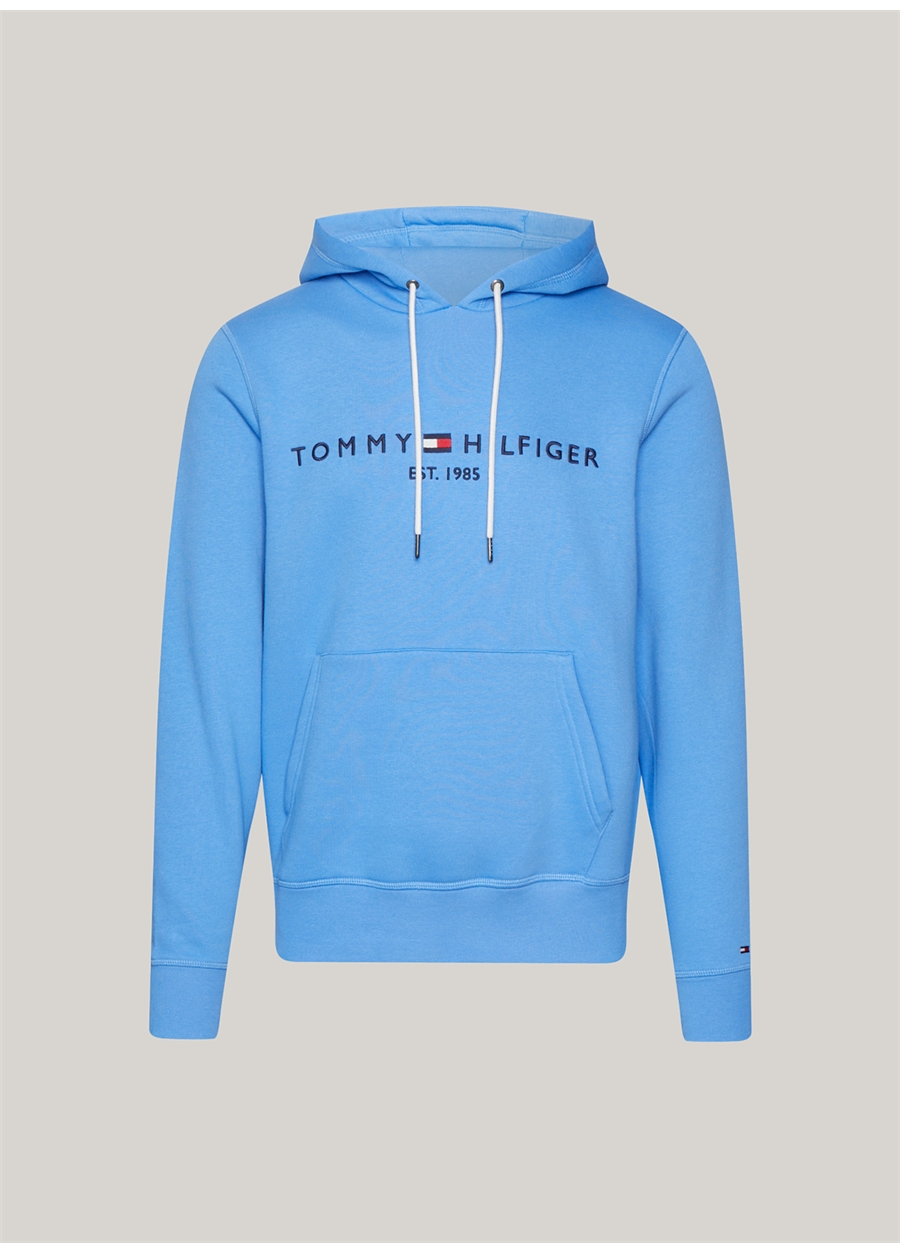 Tommy Hilfiger Kapüşon Yaka Mavi Erkek Sweatshırt MW0MW11599_4