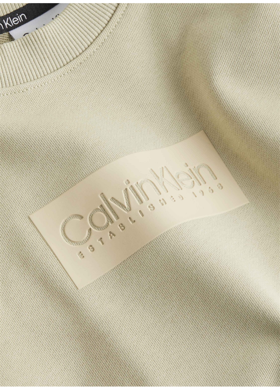 Calvin Klein Bisiklet Yaka Yeşil Erkek Sweatshırt K10K112252LEB_1