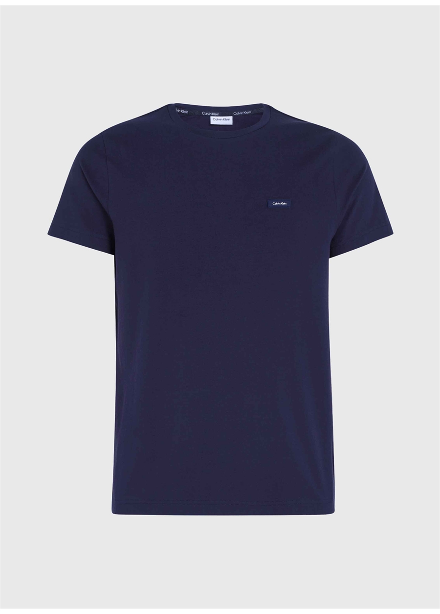 Calvin Klein Bisiklet Yaka Mavi Erkek T-Shirt K10K112724CHW_5