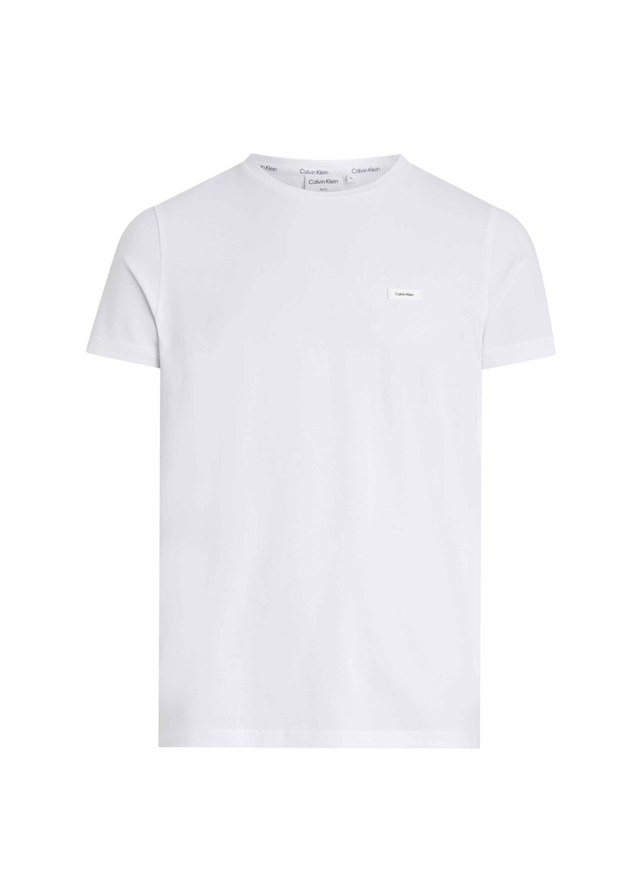 Calvin Klein Bisiklet Yaka Beyaz Erkek T-Shirt K10K112724YAF_0