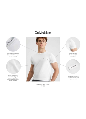 Calvin Klein Bisiklet Yaka Beyaz Erkek T-Shirt K10K112724YAF_3