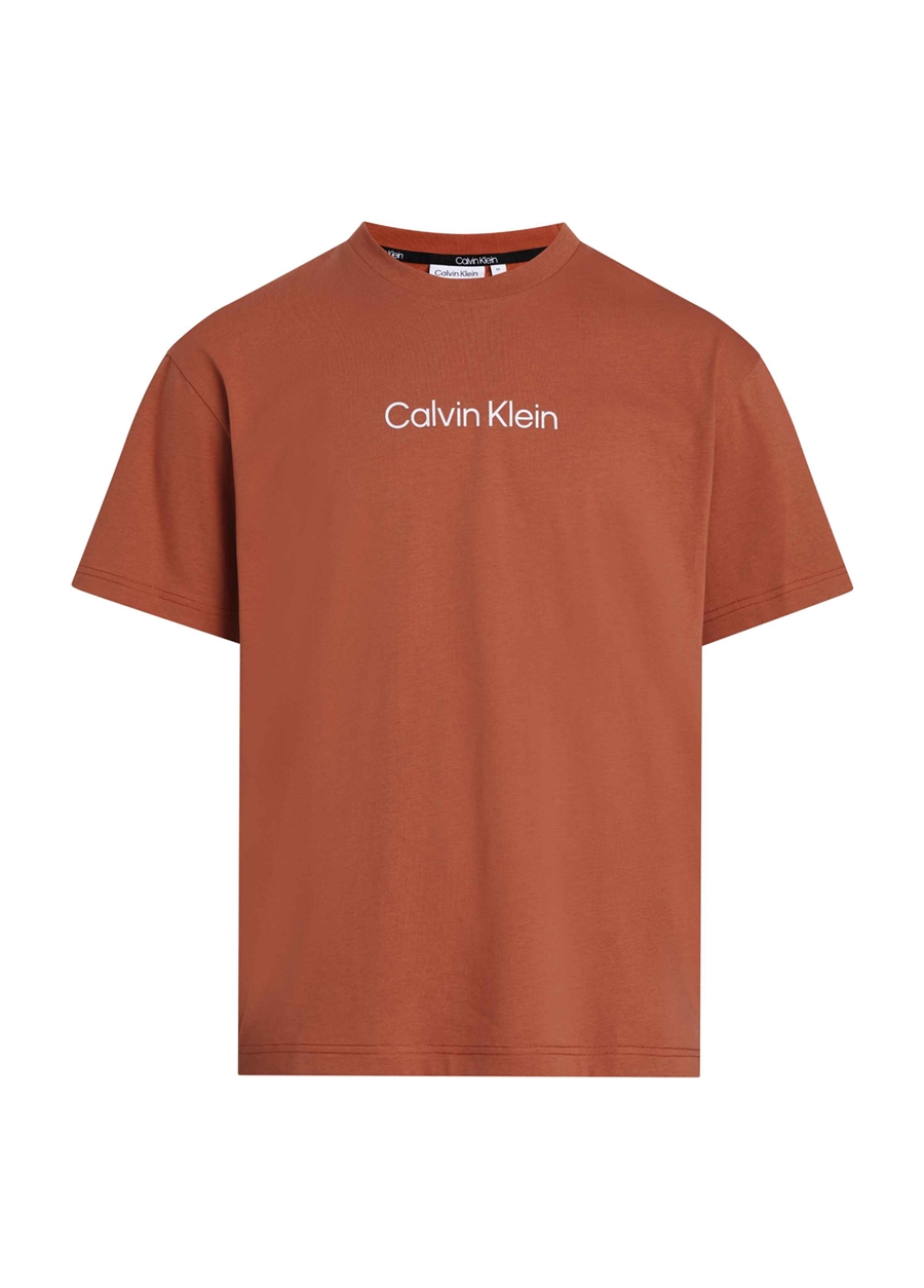 Calvin Klein Bisiklet Yaka Turuncu Erkek T-Shirt K10K111346S0B