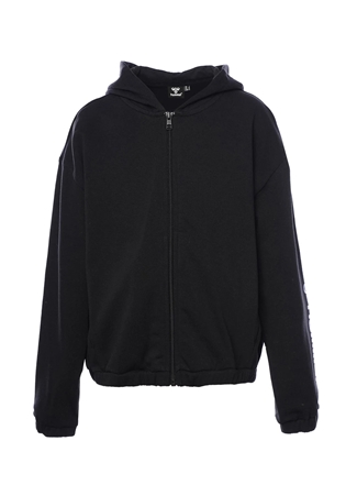 Hummel Kapüşon Yaka Düz Siyah Kadın Eşofman Üstü 921783-2001-HMLJAZZ ZIP HOODIE_0