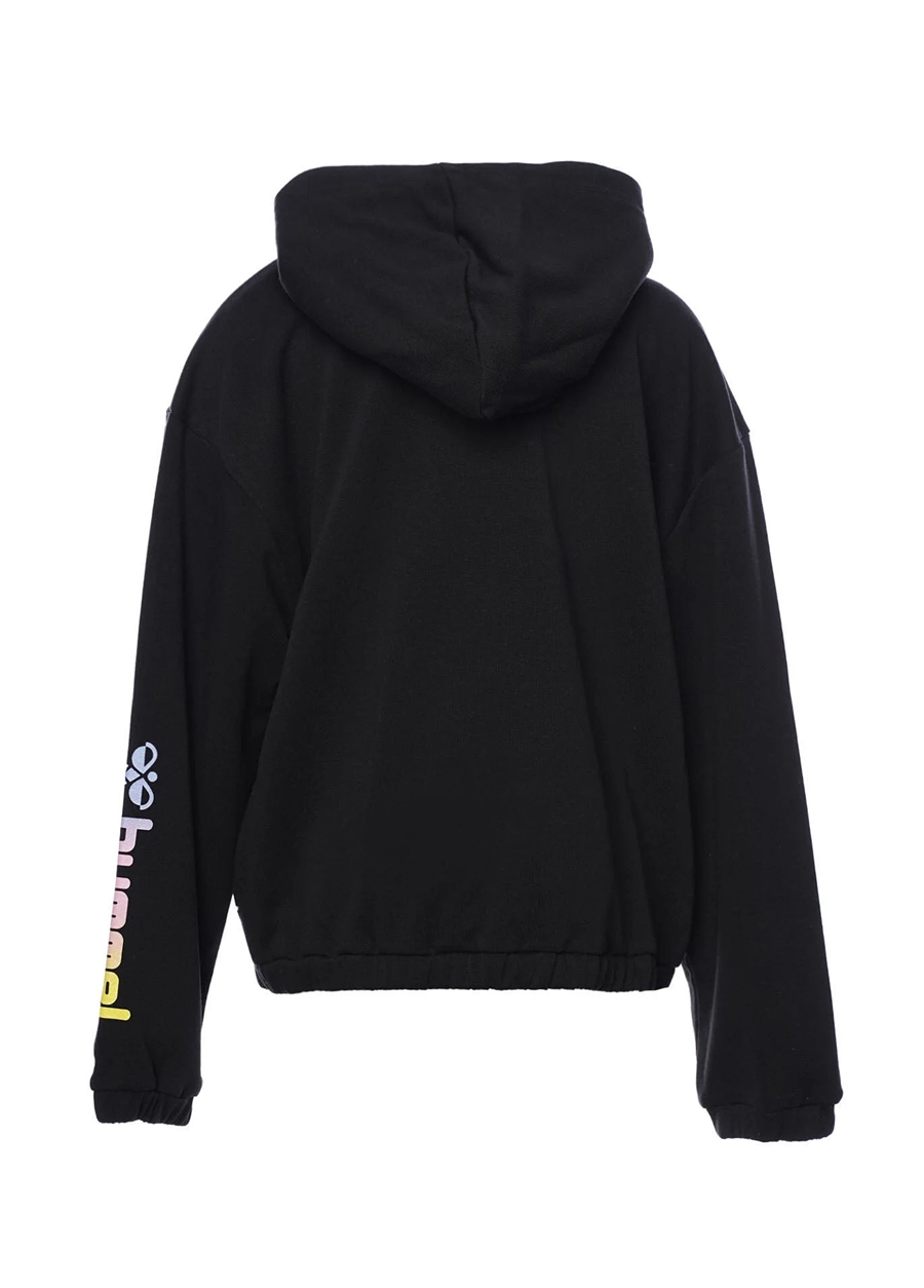 Hummel Kapüşon Yaka Düz Siyah Kadın Eşofman Üstü 921783-2001-HMLJAZZ ZIP HOODIE_3